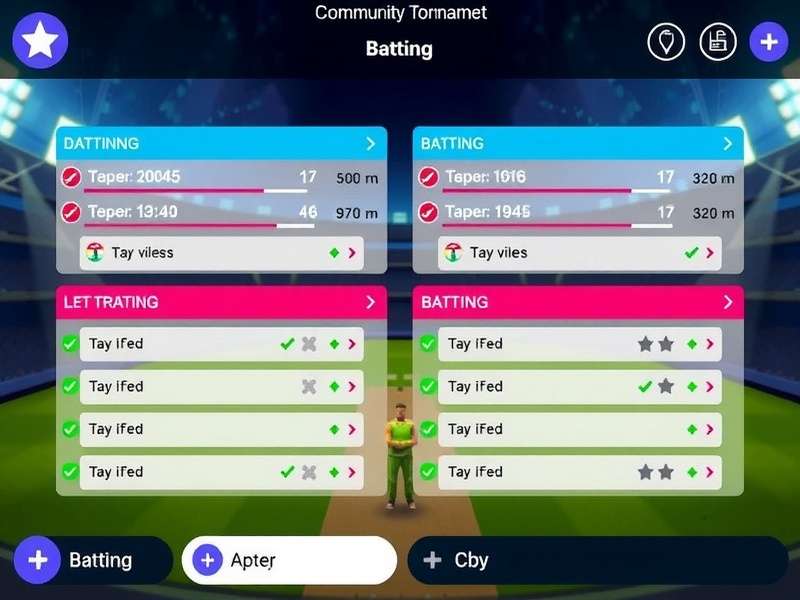 Pro Cricket League Batting Interface